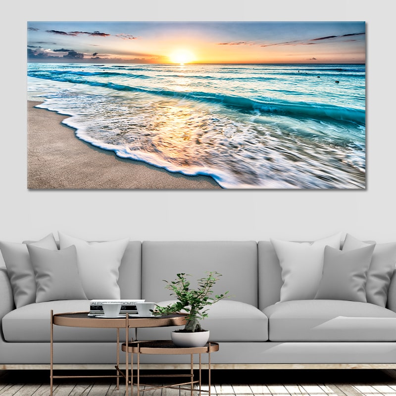 Beach Canvas Wall Art, coastal wall art framed, ocean wall art canvas, nautical artwork for wall​

​

