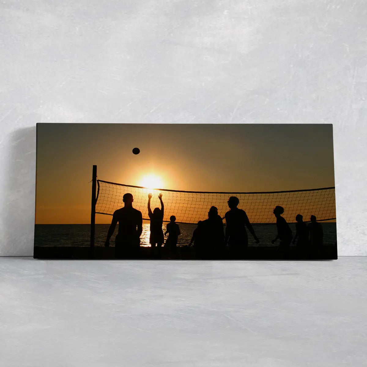 Sunset Beach Volleyball Wall Art Canvas Print-Stunning Canvas Prints