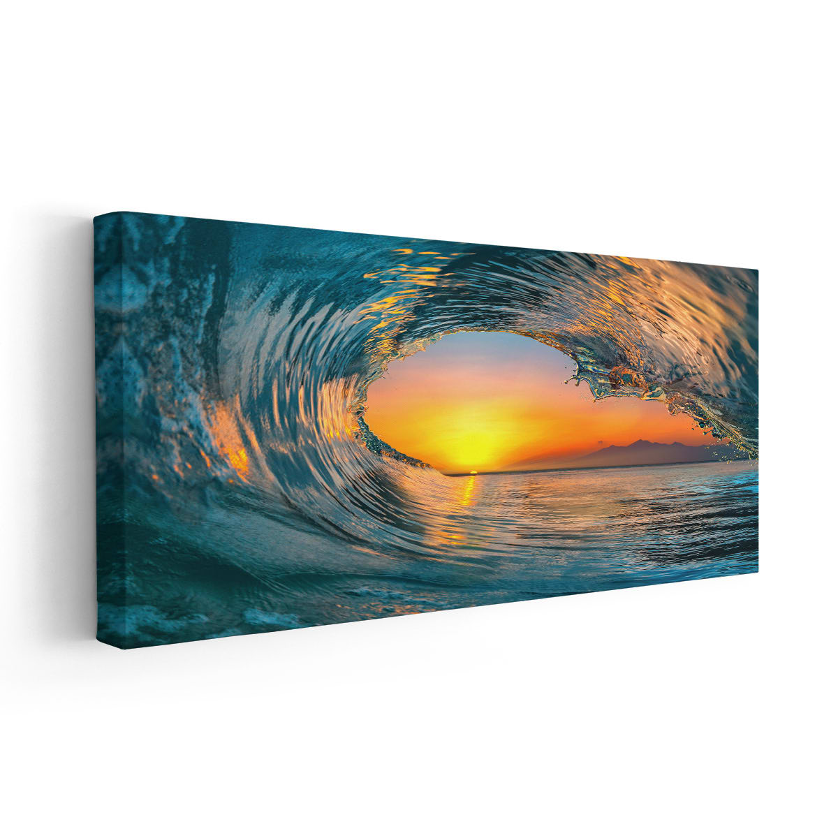 ocean wave wall art, beach wall decor, ocean canvas print, coastal wall art, large beach canvas, blue ocean painting, seascape artwork, beach theme wall art