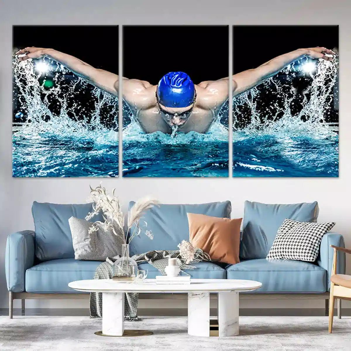 Butterfly Swimmer Wall Art Canvas Print-Stunning Canvas Prints