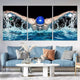 Butterfly Swimmer Wall Art Canvas Print-Stunning Canvas Prints