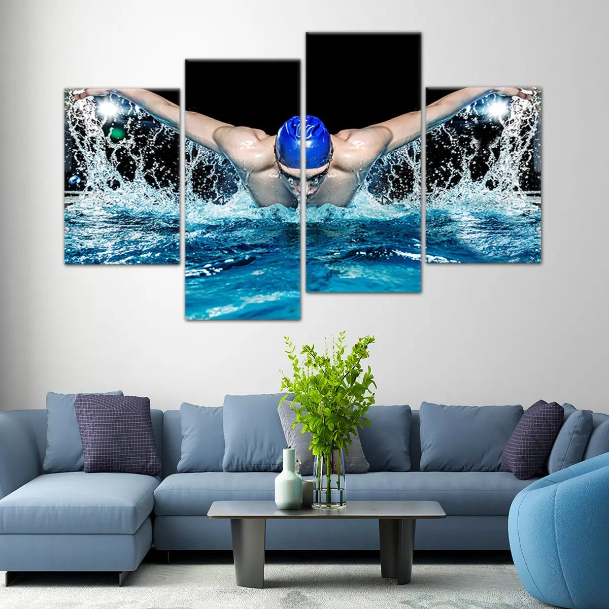 Butterfly Swimmer Wall Art Canvas Print-Stunning Canvas Prints