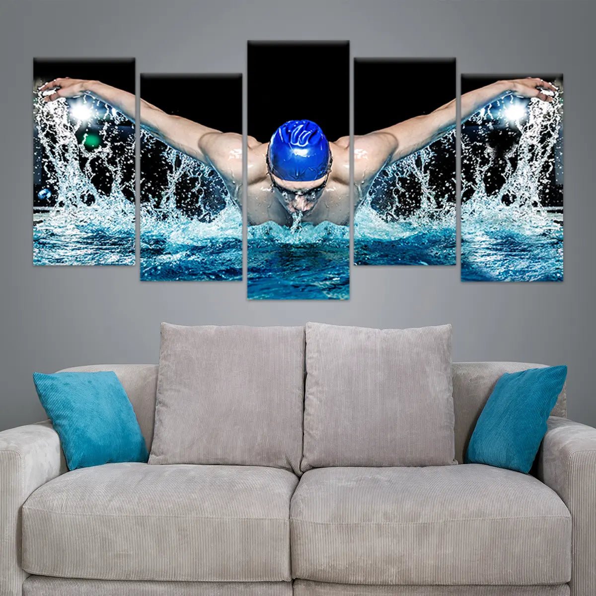 Butterfly Swimmer Wall Art Canvas Print-Stunning Canvas Prints