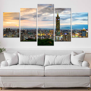 Taipei Skyline Wall Art Canvas-Stunning Canvas Prints