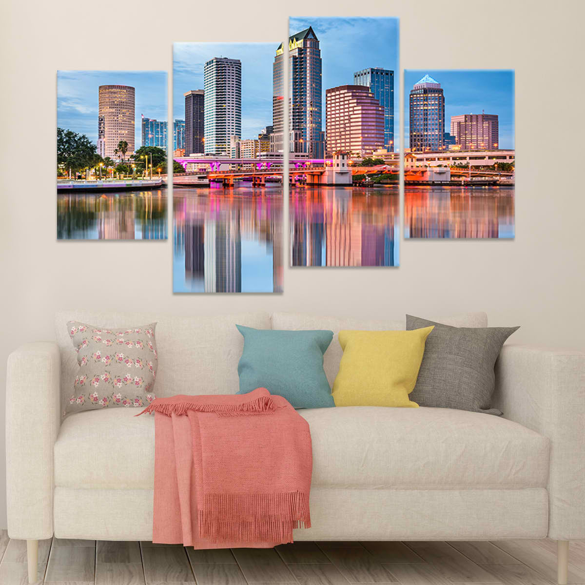 Tampa Skyline Wall Art Canvas-Stunning Canvas Prints