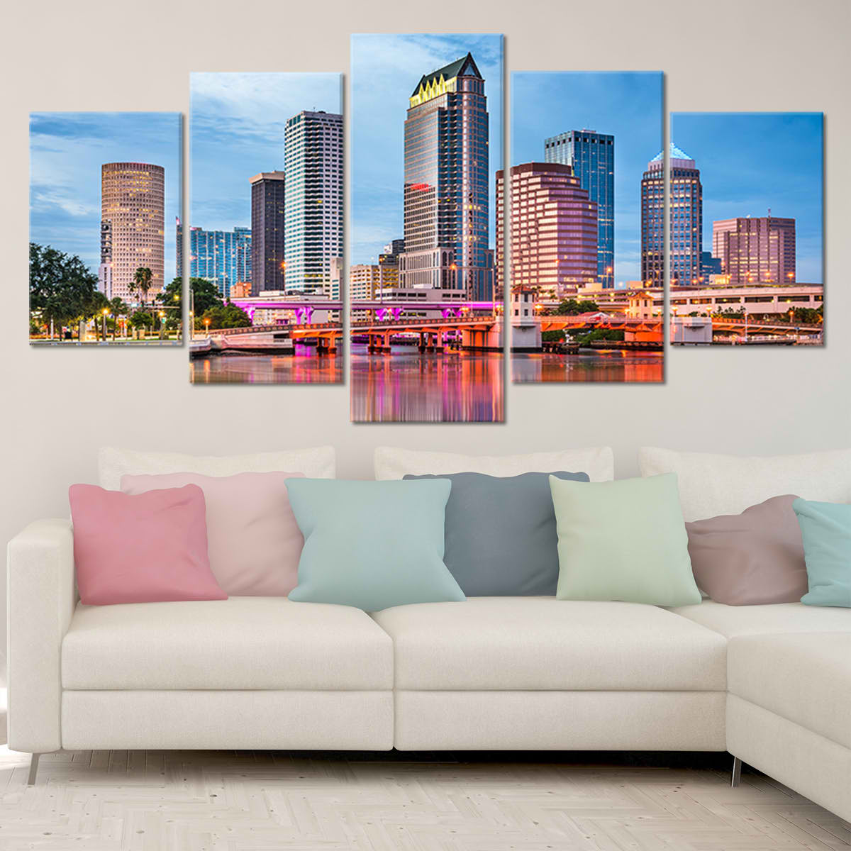 Tampa Skyline Wall Art Canvas-Stunning Canvas Prints