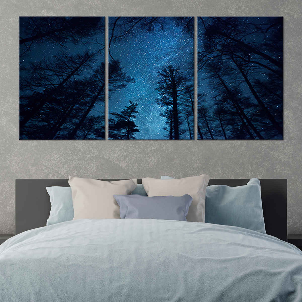 Starry Night In The Woods Canvas Wall Art