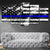 Thin Blue Line American Flag Canvas Wall Art