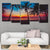 Tropical Beach Paradise at sunset Canvas Wall Art