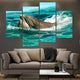 Kissing Dolphins Wall Art Canvas-Stunning Canvas Prints