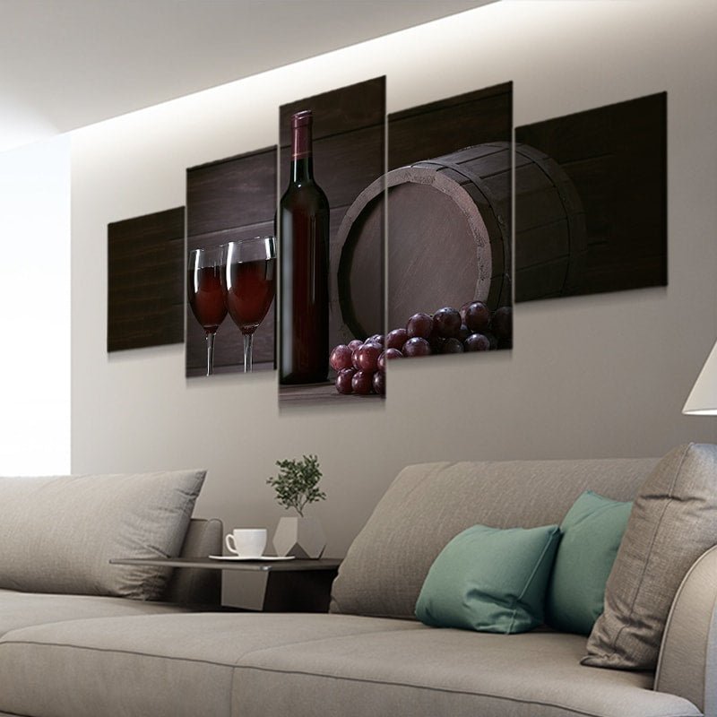 Bold Red Wine Wall Art Canvas Print-Stunning Canvas Prints