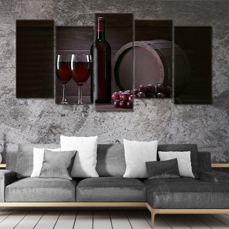 Bold Red Wine Wall Art Canvas Print-Stunning Canvas Prints