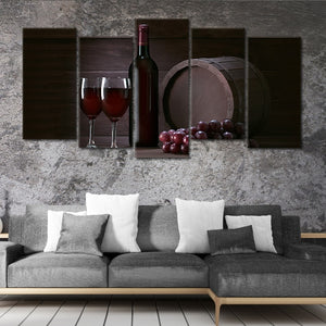 Bold Red Wine Wall Art Canvas Print-Stunning Canvas Prints