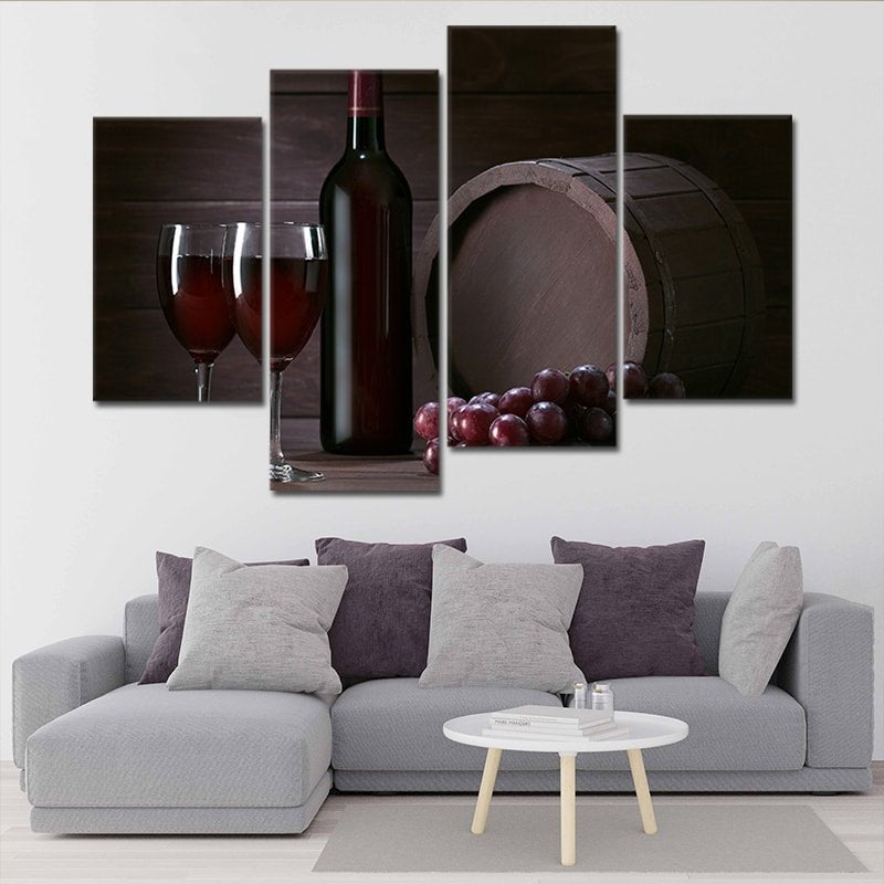 Bold Red Wine Wall Art Canvas Print-Stunning Canvas Prints