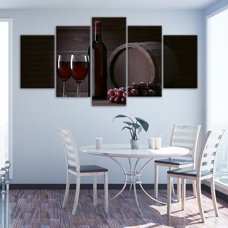 Bold Red Wine Wall Art Canvas Print-Stunning Canvas Prints