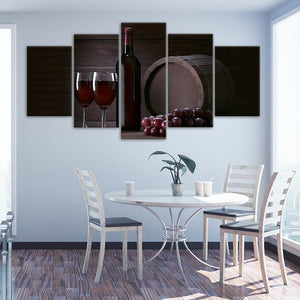 Bold Red Wine Wall Art Canvas Print-Stunning Canvas Prints