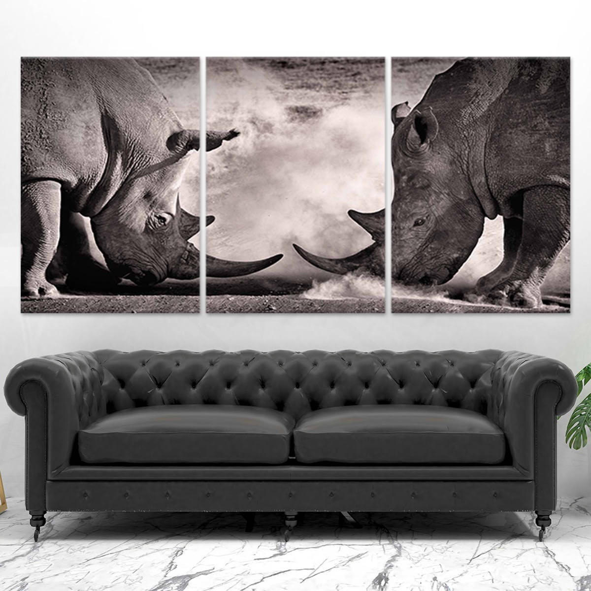 White Rhinoceros Wall Art-Stunning Canvas Prints