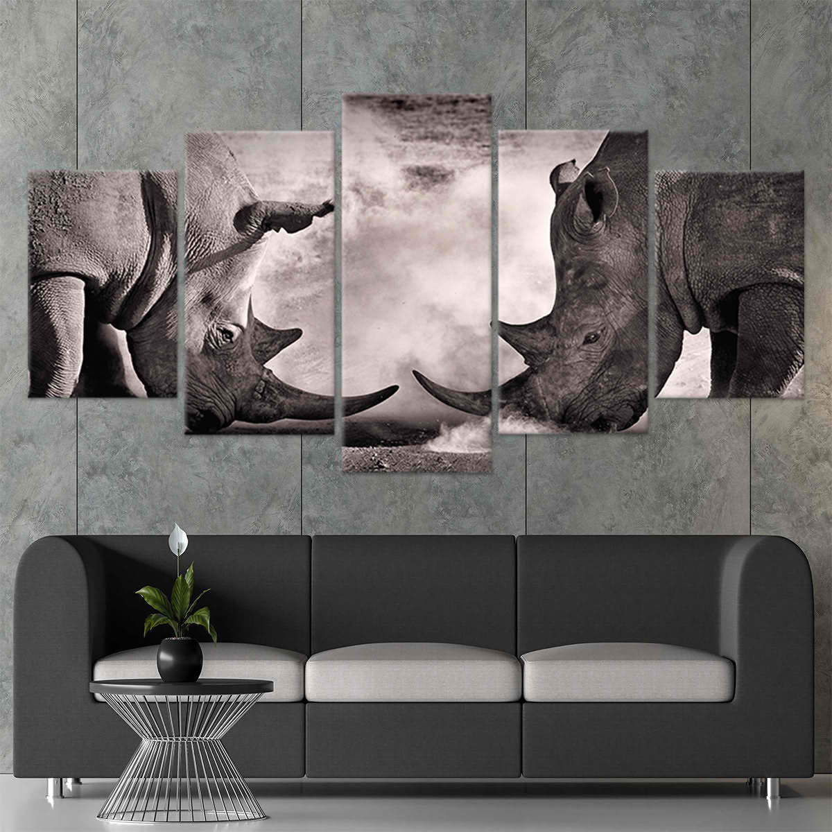 White Rhinoceros Wall Art Canvas-Stunning Canvas Prints