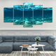 Large ocean canvas wall art featuring an underwater scene, perfect for modern beach house wall decor.