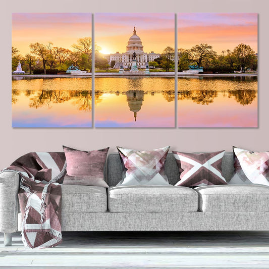 US Capitol Skyline Wall Art Canvas-Stunning Canvas Prints