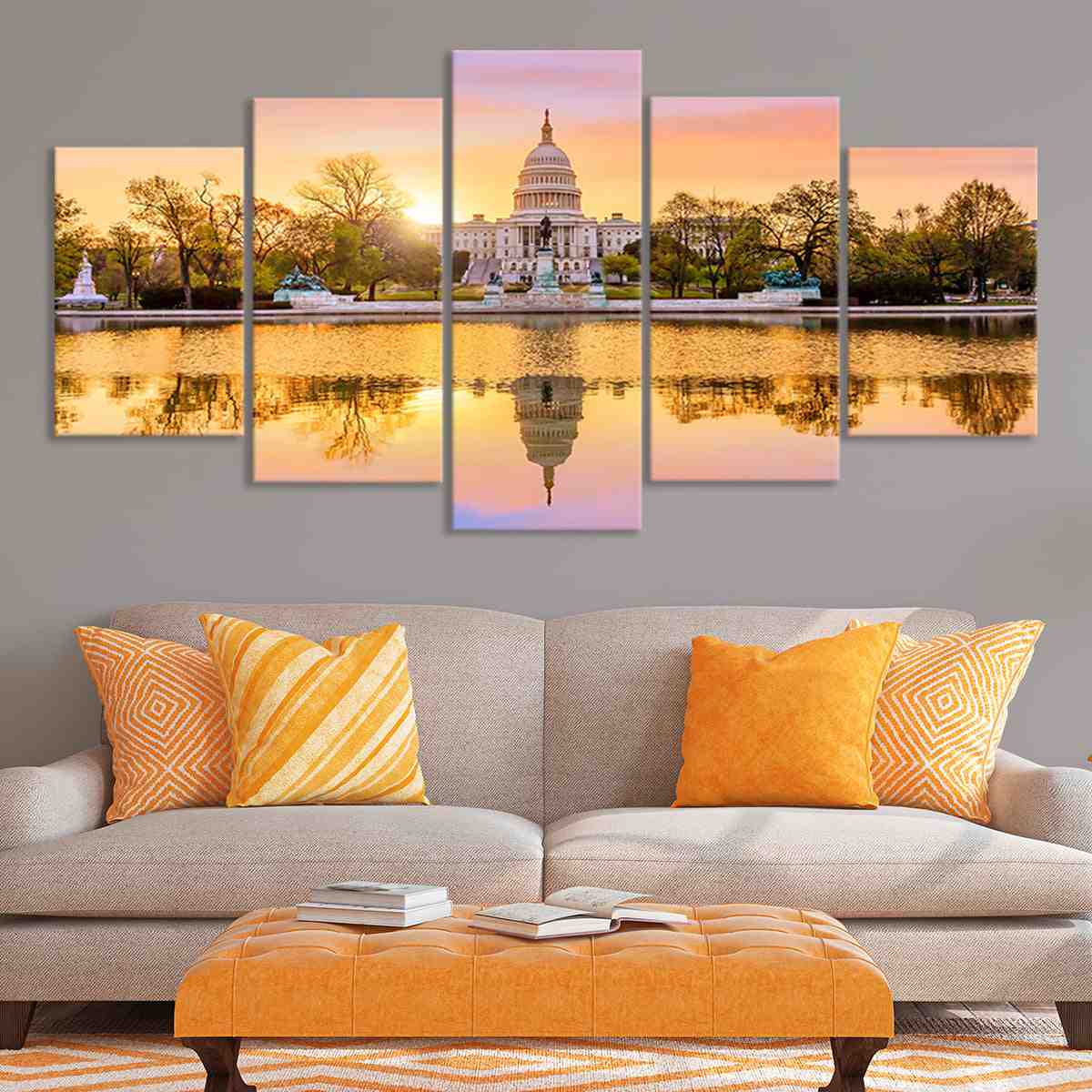 US Capitol Skyline Wall Art Canvas-Stunning Canvas Prints