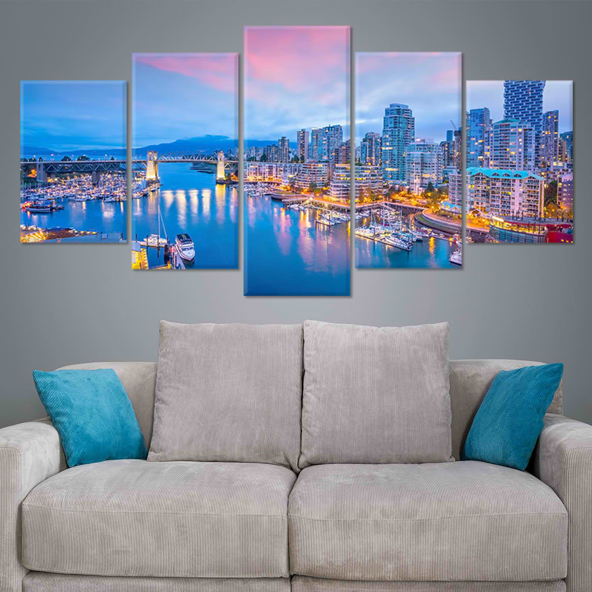 Vancouver Skyline Wall Art Canvas-Stunning Canvas Prints