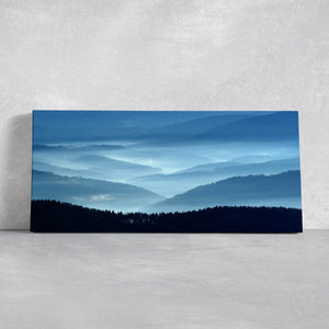 Blue Misty Mountains Wall Art Canvas-Stunning Canvas Prints