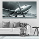 Monochrome Vintage Airplane Wall Art Canvas Print-Stunning Canvas Prints