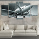 Monochrome Vintage Airplane Wall Art Canvas Print-Stunning Canvas Prints