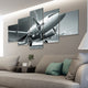 Monochrome Vintage Airplane Wall Art Canvas Print-Stunning Canvas Prints