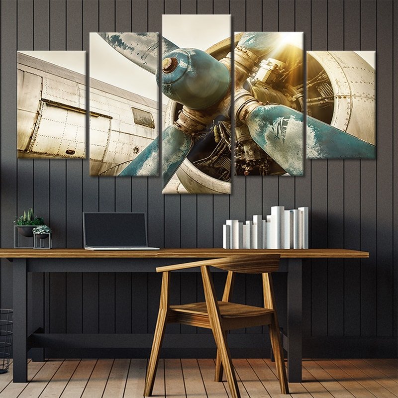 Large Vintage Airplane Propeller Wall Art Canvas Print-Stunning Canvas Prints
