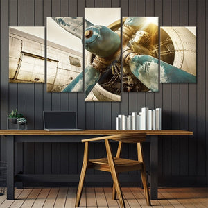 Large Vintage Airplane Propeller Wall Art Canvas Print-Stunning Canvas Prints
