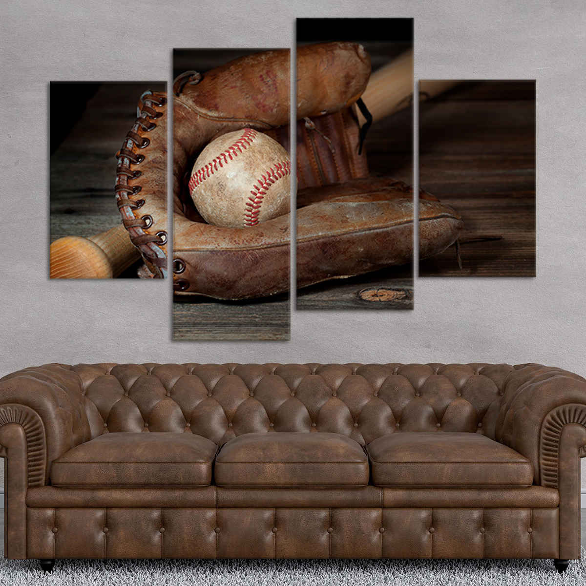Baseball Mitt Wall Art Canvas Print-Stunning Canvas Prints