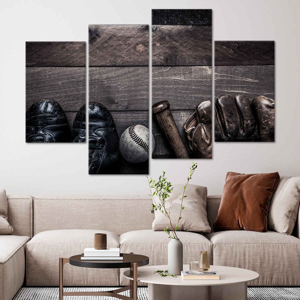 Vintage Baseball Theme Wall Art-Stunning Canvas Prints