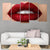 Vivid Red Lips Canvas Wall Art Set