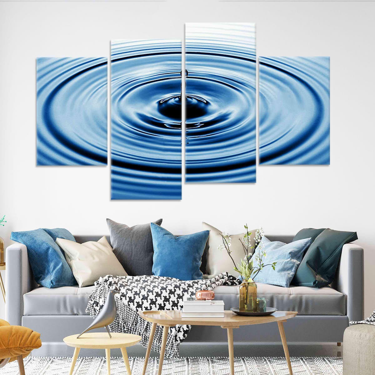 Falling Water Ripples Wall Art-Stunning Canvas Prints