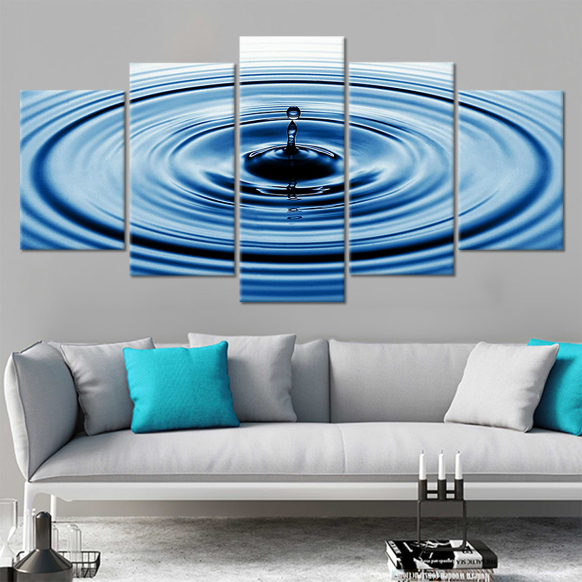 Falling Water Ripples Wall Art-Stunning Canvas Prints