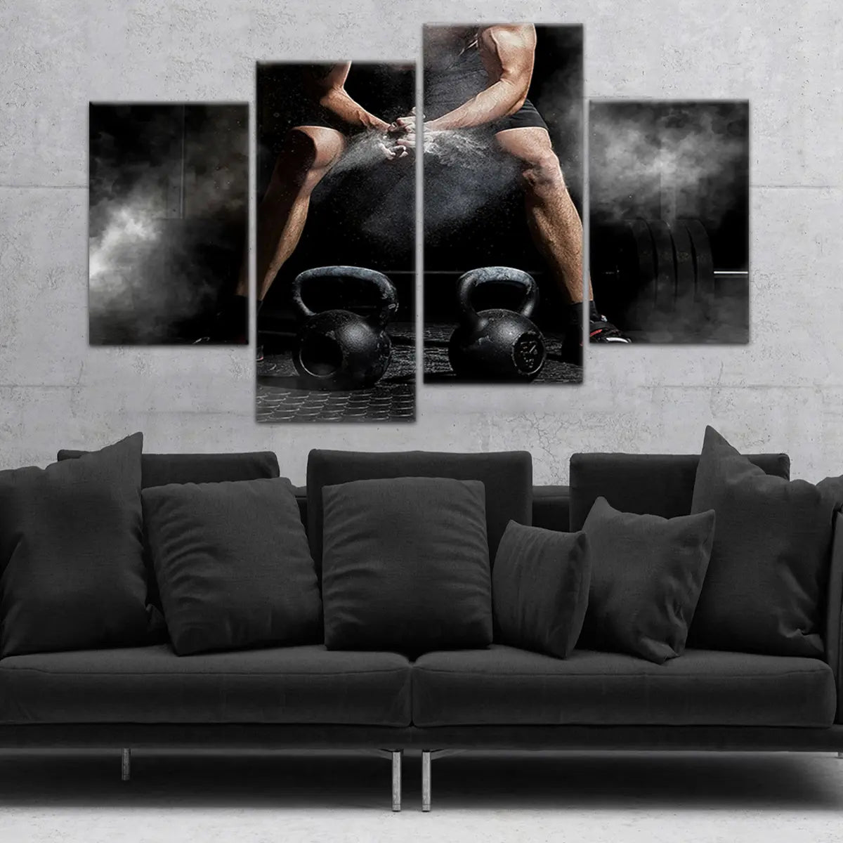 Kettlebell Workout Wall art Canvas Print-Stunning Canvas Prints