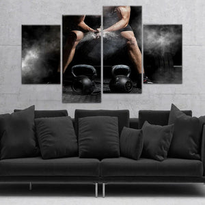 Kettlebell Workout Wall art Canvas Print-Stunning Canvas Prints