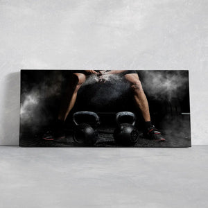 Kettlebell Workout Wall art Canvas Print-Stunning Canvas Prints