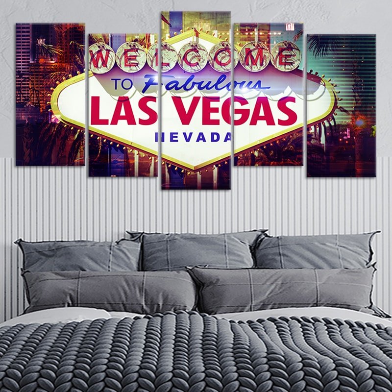 Welcome To Fabulous Las Vegas Wall Art Canvas-Stunning Canvas Prints