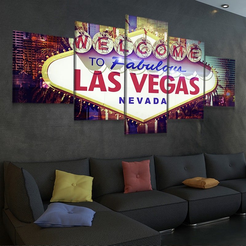 Welcome To Fabulous Las Vegas Wall Art Canvas-Stunning Canvas Prints