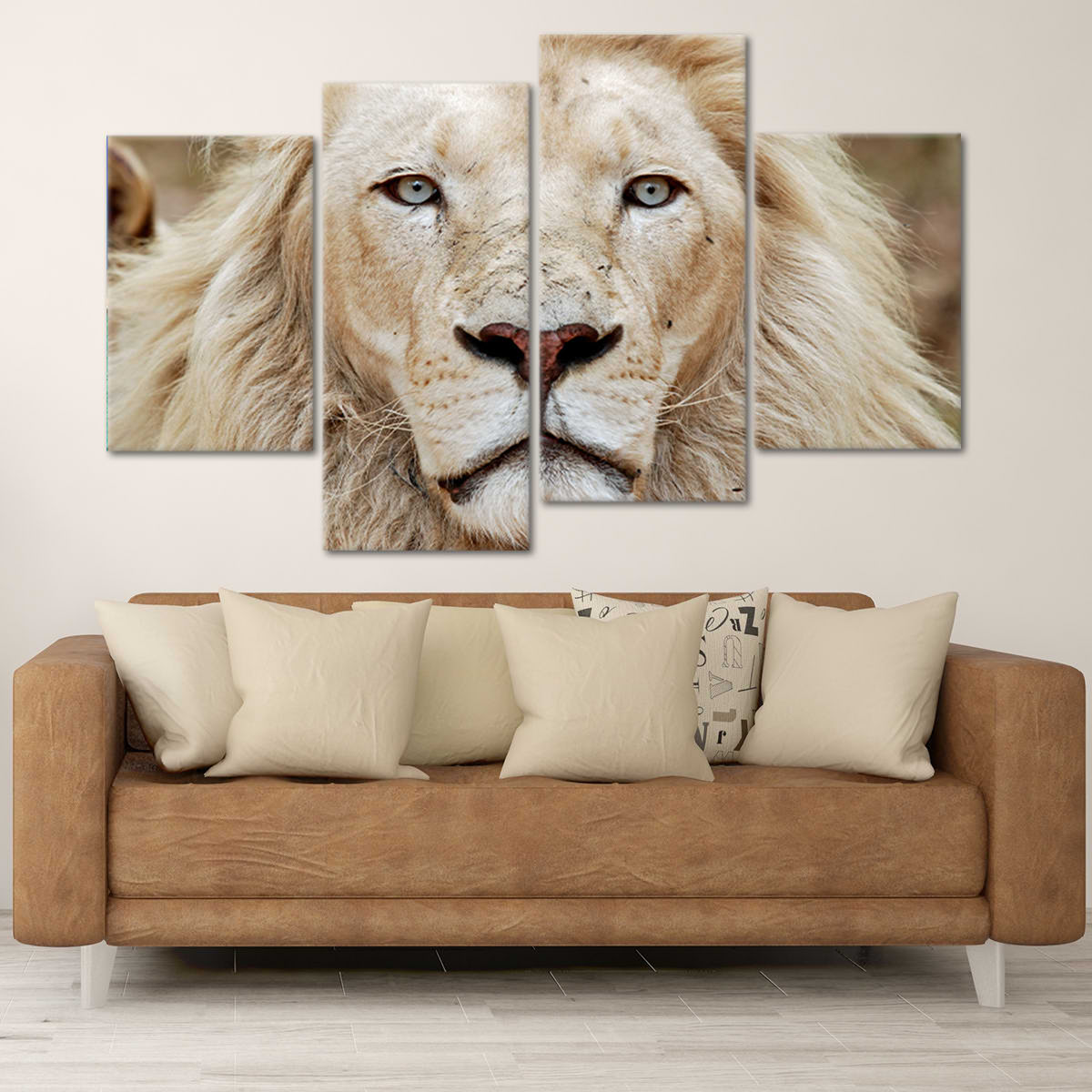 White Lion Portrait Wall Art Canvas-Stunning Canvas Prints