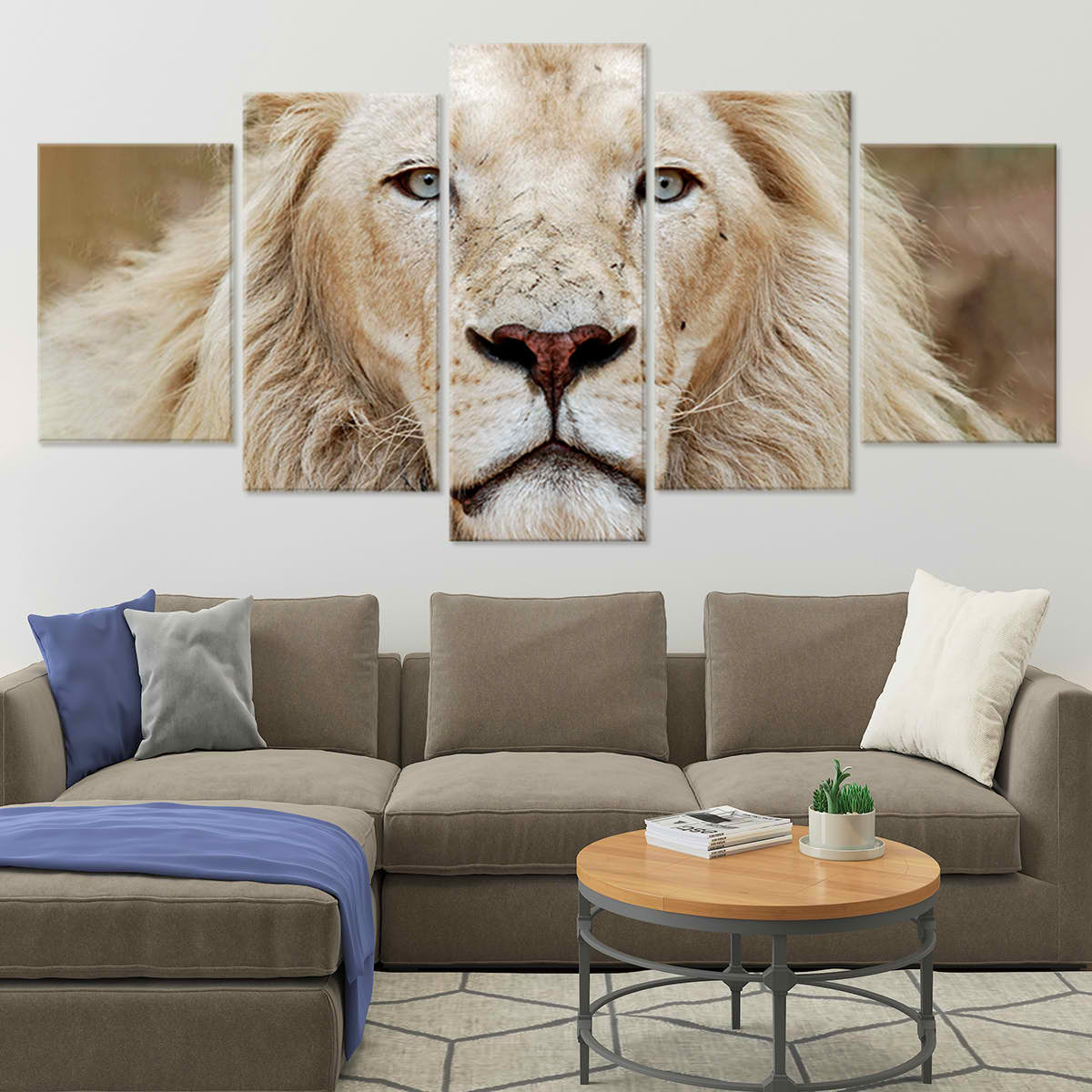 White Lion Portrait Wall Art Canvas-Stunning Canvas Prints
