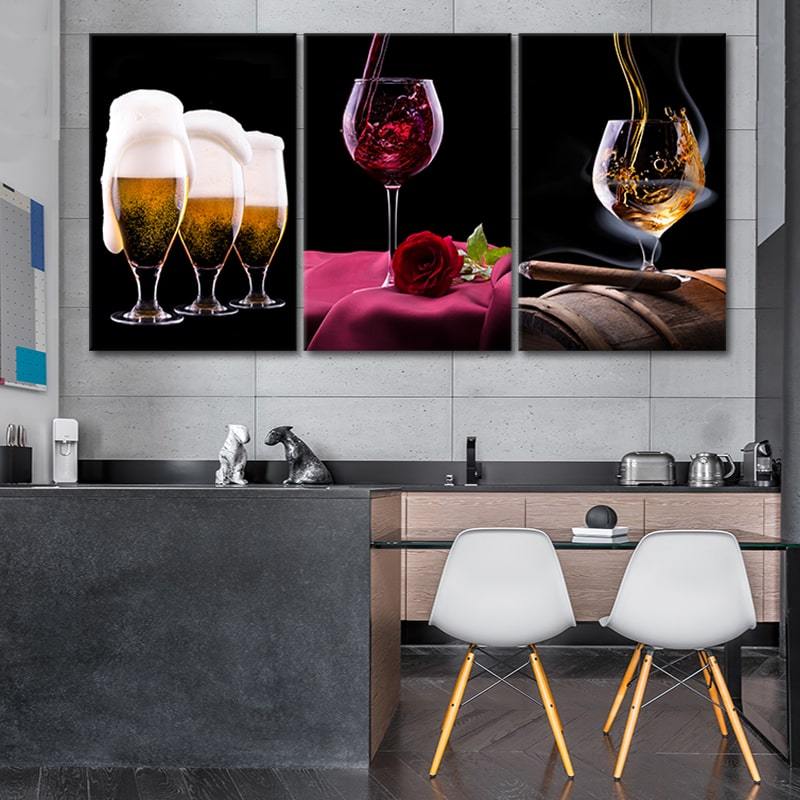 Beer Wine & Rose big canvas