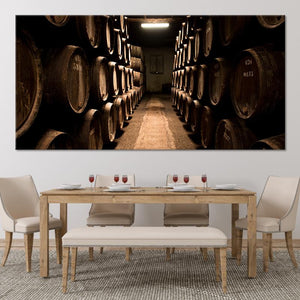 Vintage Wine Cellar Wall Art Canvas Print-Stunning Canvas Prints