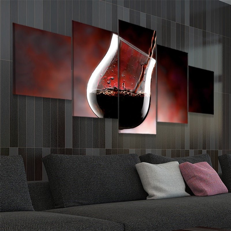 Pouring Red Wine Wall Art Canvas Print-Stunning Canvas Prints