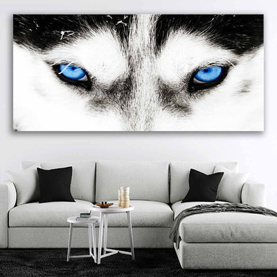 Blue Eyed Wolf Wall Art Set