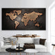 Large World Map On Canvas, world map print​, world map artwork for wall​, world atlas wall art