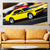 Yellow Dodge Challenger Canvas Wall Art